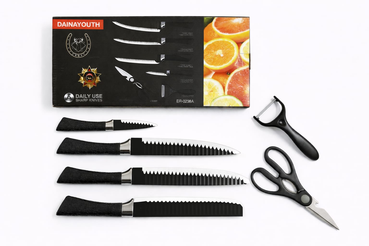 Küchenmesser Set 6-teilig Edelstahl